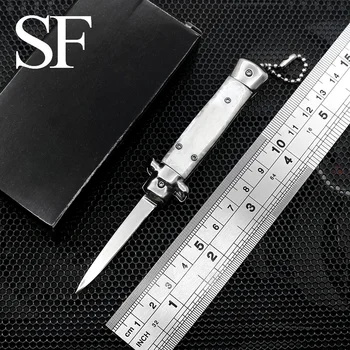4.75 Tolli Mini kauplemissüsteemi Peegel Tera kokkuklapitavad nuga 7 Värvid Vaik Käepide Key Portable riigikaitse nuga väljas edc