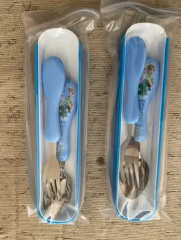 Disney Lauanõud Külmutatud Kahvli ja Lusika Komplekt Toidu Korjab Lastele Bento Box Tarvikud Kahvel Peace Home Lõuna Dinnerware