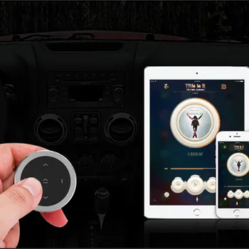 Kebidu 1tk Traadita Bluetooth 3.0 Meedia Nuppu, Auto, Mootorratas Rool Muusika Mängima, pult iOS/Android Hulgimüük