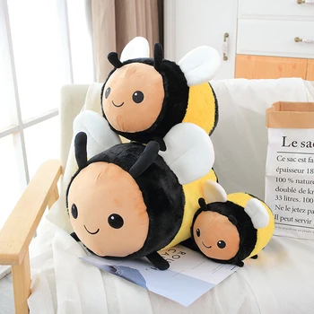 Kohev fuzzy täidisega lennata putukate padi seljatoega armas mesilaste ja kimalaste lepatriinu palus mänguasjad populaarne pehmed nukud kingitused lastele