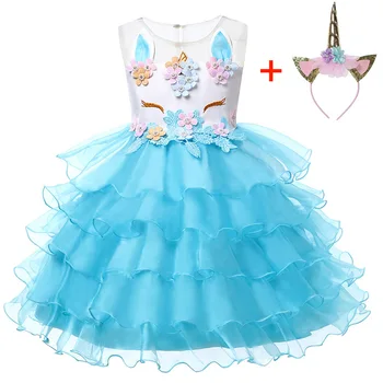 Laste Kostüüm Karnevali Kostüümid Puhul Lapsed Easter Lille Tüdrukute Kleit Pulm Kleit Ükssarvik Poole Tüdrukute Kleit Printsess Kleit