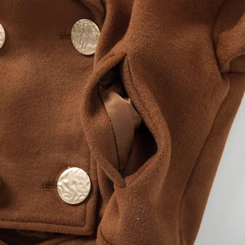 SEMIR Lühike jakk naiste 2019 talve uus rinnamikrofon kaherealine lahti stiilne moodne jakk, villane mantel tõusulaine naine